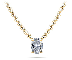 Brilliant Vertical Oval Solitaire Pendant