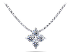 Radiant Four Diamond Pendant