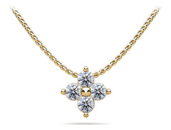 Radiant Four Diamond Pendant