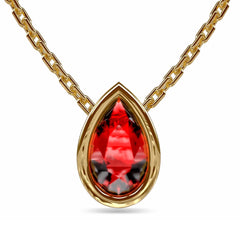 Ruby Pendant Necklace in Yellow Gold