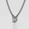 Brilliant Vertical Oval Solitaire Pendant